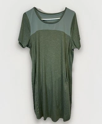 Vestido Columbia Active Place To Place II para mujer verde oliva talla XL bolsillos cortados Foto 1 de 4