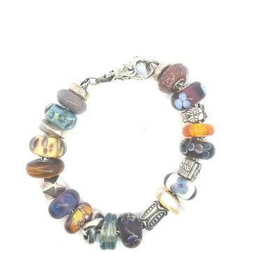 Troll Beads silver purple bracelet #3 - Image 1 of 4