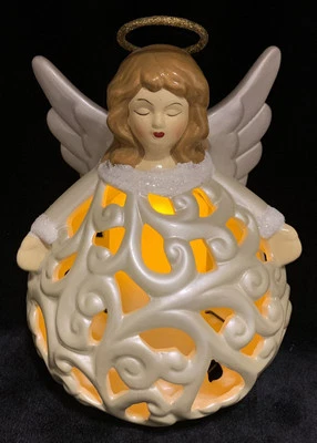 家庭反射QVC 7.5英寸天使无焰柔软白色/变色蜡烛 — 第 1/4 张图片