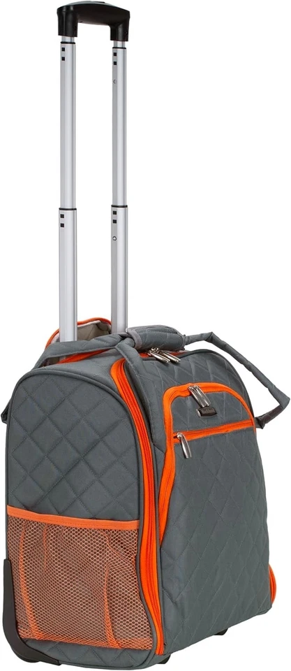 EQUIPAJE DE MANO ROCKLAND MELROSE VERTICAL CON RUEDAS DEBAJO DEL ASIENTO CARBÓN 16 PULGADAS Foto 1 de 4