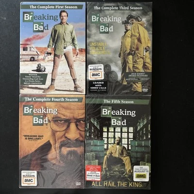 Breaking Bad Series DVDs Seasons 1 & 3-5 *Not Complete* New Sealed - Image 1 of 4