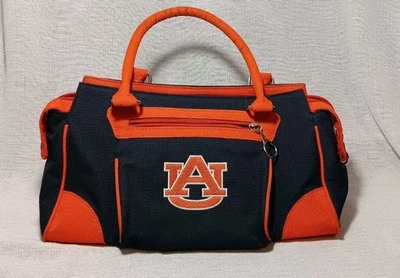 Auburn University Navy And Orange Handbag Dual Shoulder Straps Multiple Pockets - Image 1 of 4