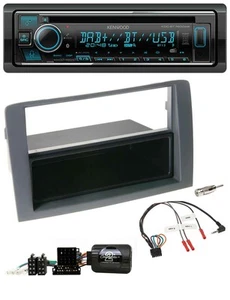 Kenwood Lenkrad Bluetooth DAB USB CD Autoradio für Fiat Idea 2006-2011 grau - Bild 1 von 9