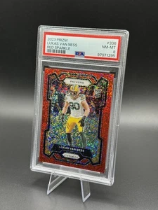 2023 PANINI PRIZM LUKAS VAN NESS RED SPARKLE RC PSA 8 NM- MT - Picture 1 of 2