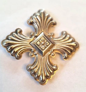 VINTAGE 1973 REED & BARTON STERLING WEIHNACHTSKREUZ ANHÄNGER ORNAMENT UNISEX - Bild 1 von 2