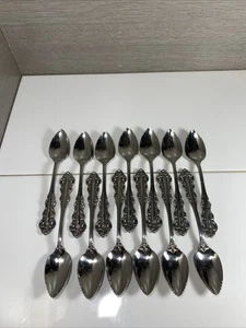 Oneida Southern Baroque Artistry USA Stainless 6” Fruit Grapefruit Citrus Spoons - Picture 1 of 11