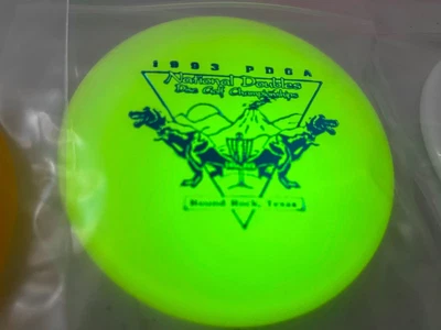 1993 National Doubles Редкий СВЕТЯЩИЙСЯ Техас Новый Мини Диск Гольф Innova Ontario #433 - Изображение 1 из 4