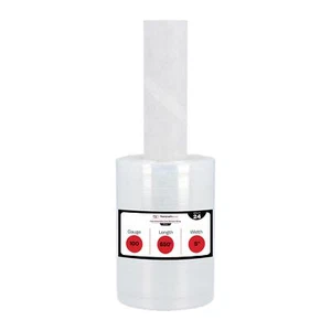 24 Rollen Klarsicht Verpackung Mini Stretchfolie 5" x 650' 100 Stärke Verlängerter Kern - Bild 1 von 9