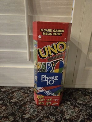 New 6 Card Games Uno Original Phase 10 Dos Second Edition Ono 99 All Wild House - Image 1 of 3