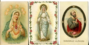 3 Cartas Motivos Cristianos - Hacia 1900 - Usado (29130) - Imagen 1 de 2