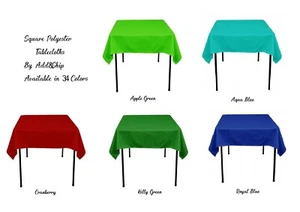 ADD&SHIP Square Polyester Tablecloth (60" x 60") | Very Elegant & Durable - Picture 1 of 45