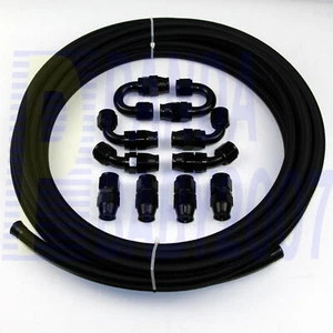 AN6 6AN -6 6-AN PTFE PTEF OIL FUEL LINE FITTING E85 teflon HOSE END adapter 5M B - Picture 1 of 9