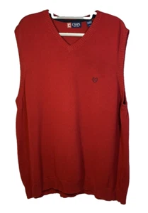 Chaps Mens Big & Tall 100% Cotton Sweater Vest Preppy Sz 2XB - Picture 1 of 7