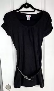 Women's Tunic knit Top Size: M Medium Black with belt by Body Central - Picture 1 of 8