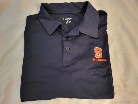 Chiliwear Men's Syracuse Orange Navy Blue Polo Shirt XL New with Tags Polyester Cover