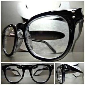 Hombre o Mujer VINTAGE RETRO Style LECTURA GAFAS LECTORES Montura negra +1.25 - Imagen 1 de 8