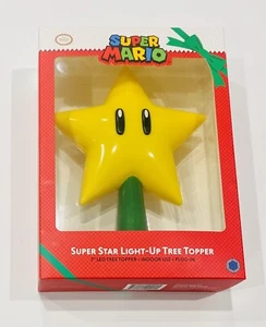 2020 Nintendo Super Mario Super Star Christmas Tree Topper LED Plug In Light Up - Picture 1 of 6