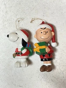 Kurt Adler PEANUTS 90’s Celebration Charlie Brown and Snoopy Christmas Ornaments - Picture 1 of 5