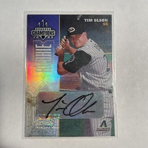 2003 DONRUSS CHAMPIONS TIM OLSON ROOKIE AUTO /500 D-BACKS #284