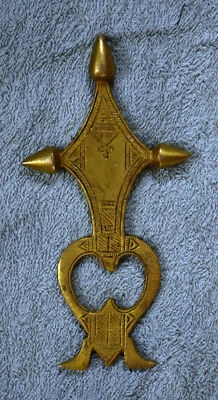 Cross With Heart Shape Coldrinks Bottle Opener Brass Club Bar Pub Dec CS 100 - Image 1 of 4