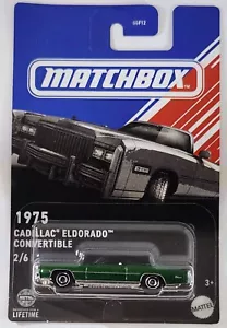 Matchbox 2024 Cabrio 1975 Cadillac Eldorado Cabrio Verde Metallizzato - Foto 1 di 4
