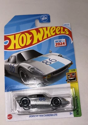 Hot Wheels 2024 HW Exotics #1/10 Porsche 904 Carrera GTS Silver #158/250 - Image 1 of 2