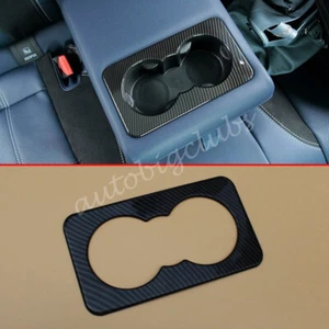 For Range Rover Evoque 2020-2023 Carbon Fiber Rear Seat Water Cup Holder Cover - Picture 1 of 6