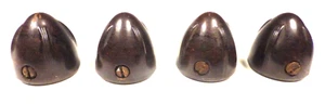 vintage DETROLA 154E TABLETOP :   SET OF 4 screw-on "MAE WEST" BAKELITE KNOBS - Picture 1 of 3