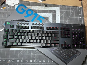 Clavier de jeu mécanique sans fil Logitech G915 (920009103) RGB - Clicky - Photo 1/4