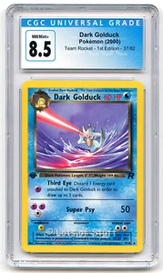 CGC 8.5 NM/MINT+ Dark Golduck Team Rocket 1st Edition 2000 Pokemon 37/82 -99 - Picture 1 of 2