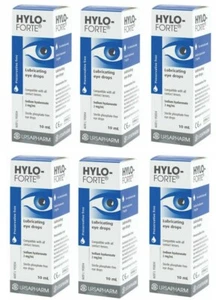 6 x HYLO-FORTE Lubricating Eye Drops 10mL Preservative Free Dry Tired Irritated - Picture 1 of 1