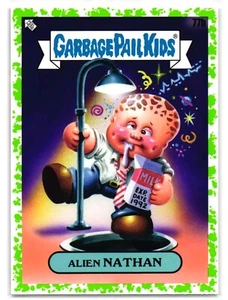 Alien Nathan 2023 Garbage Pail Kids Alien Nation Parody Sticker Green Parallel - Picture 1 of 2