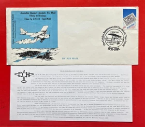 1981 AUSTRALIA GOLDEN ANNIVERSARY OF DH82 TIGER MOTH BY AIR MAIL LONG COVERS - Picture 1 of 2