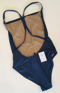 NUEVO J.Crew $88 Traje de Baño de Una Pieza Espalda Cruzada Talla 00 Azul Pavo Real C4337 Playa - Imagen 1 de 3