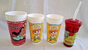 2 x Rugrats,1 x Aladdin, 1 x Freddo Frog tumblers cups vintage Hungry Jacks - Picture 1 of 3