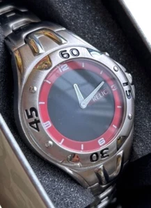 Relic Stainless Steel Mens Sport Watch With Red & Black Dial In Original Box - Picture 1 of 7