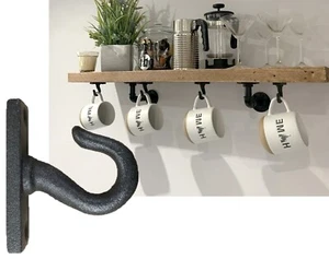 Ganchos de taza Gancho de taza | | de hierro grueso Debajo del estante colgando debajo del gabinete del mostrador L - Imagen 1 de 23