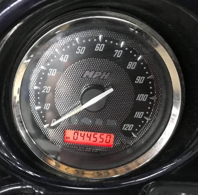 Harley Electra Glide CVO 2012 velocímetro medidor de odómetro 44 k video de carbono #4112 Foto 1 de 4