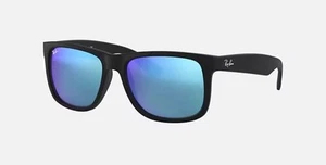 Ray-Ban Justin Color Mix Sonnenbrille RB2140 901A 50-22 SCHWARZES GESTELL/BLAUE GLÄSER - Bild 1 von 13