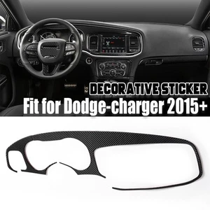 Interior Dashboard Panel Cover Trim REAL Carbon Fiber Fits Dodge Charger 15~2020 - Picture 1 of 12