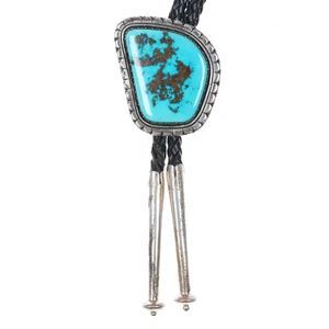 Mary Marie Yazzie Lincoln Navajo Sterlingsilber Pilot Mtn Türkis Bolokrawatte - Bild 1 von 6