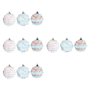 12 X Weihnachtskugel Ornament Anhänger Aus Schaumstoff, Einfach Aufzuhängen, - Picture 1 of 7
