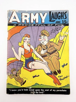 Cartoon GGA Humor Vintage Digest Magazine Army Laughs June 1942 Good Condition Foto 1 de 4