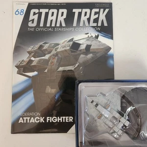 Eaglemoss Star Trek Starships #68 Federation Attack Fighter With Magazine - Picture 1 of 7