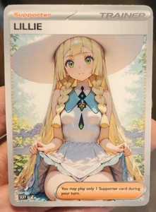 Lillie - Pokemon - Waifu - Goddess - DIY - Full Art - Glossy - Trainer Card - Picture 1 of 2
