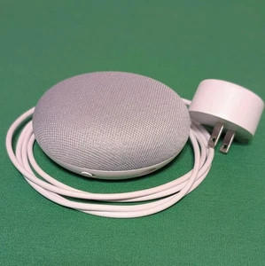 Google Home Mini Smart Speaker H0A Nest Light Gray Chalk Working with Power Cord - Picture 1 of 3