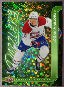 2024-25 Upper Deck Dazzlers Green #DZ-69 Logan Mailloux Montreal Canadiens RC - Picture 1 of 1