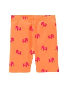 NWT Gymboree Batik Summer pink orange elephant knit biker shorts new 3, 5 or 6 - Picture 1 of 4