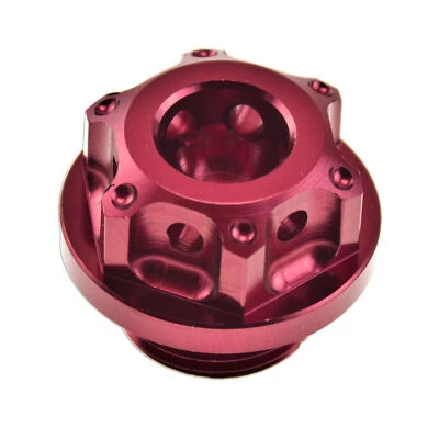 Tapa de llenado de aluminio CNC roja para Suzuki GSXR 600 750 GP líquido de tapa de aceite de motor Foto 1 de 3