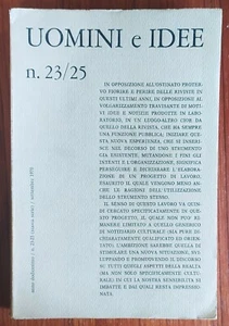 UOMINI E IDEE N. 23/25 SETTEMBRE 1970 - Foto 1 di 3